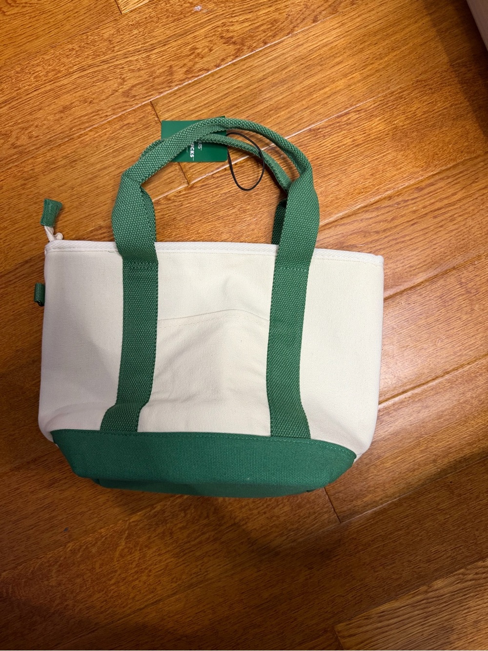 Starbucks Cream & Green Peanuts Snoopy Canvas Tote - Picture 5 of 7